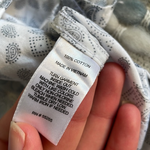 Express Soft Wash Paisley-Print Cotton Button down Shirt - Large - Picture 4 of 6